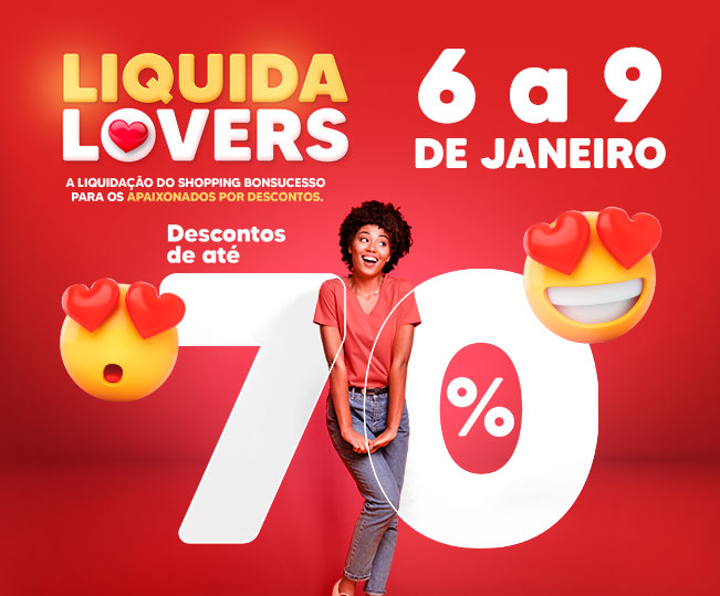 Liquidação acontece no Shopping Bonsucesso de 6 a 9 de janeiro