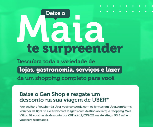 Campanha UBER + Gen Shop