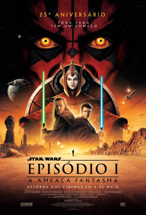 Cartaz filme Star Wars: Episódio I - A Ameaça Fantasma (Relançamento - 25 anos)
