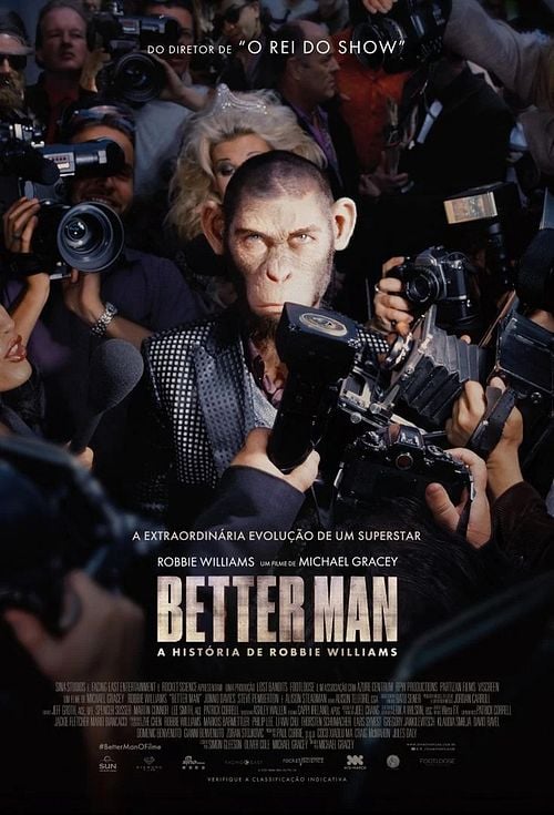 Cartaz filme Better Man - A História de Robbie Williams