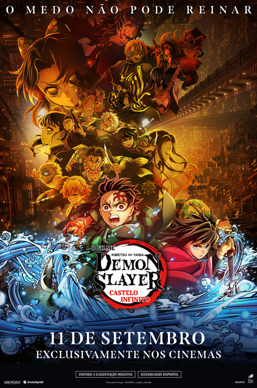 Cartaz filme DEMON SLAYER: KIMETSU NO YAIBA CASTELO INFINITO