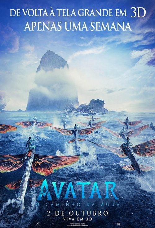 Cartaz filme Avatar: O Caminho da Água Relançamento