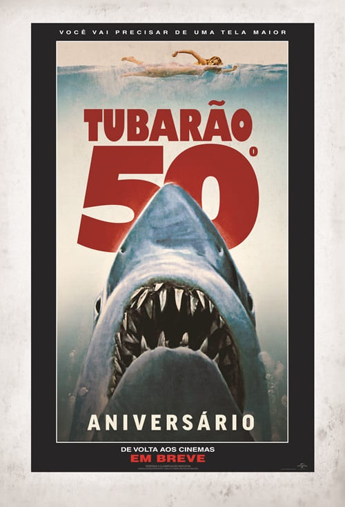 Cartaz filme Tubarão (Relançamento 50º Aniversário)