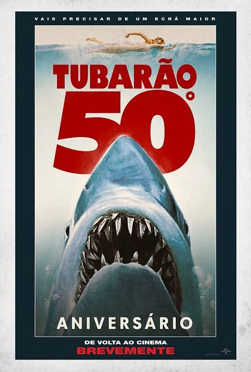 Cartaz filme Tubarão (50º aniversário)
