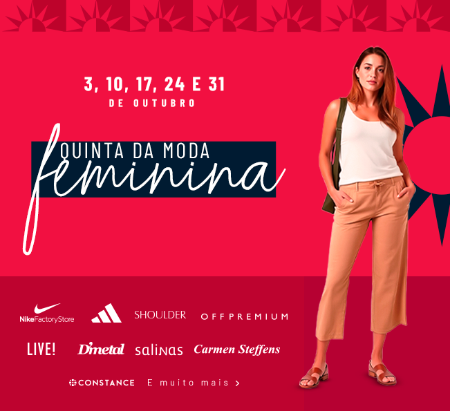 Descontos + novidades + grandes marcas = Quinta da moda feminina