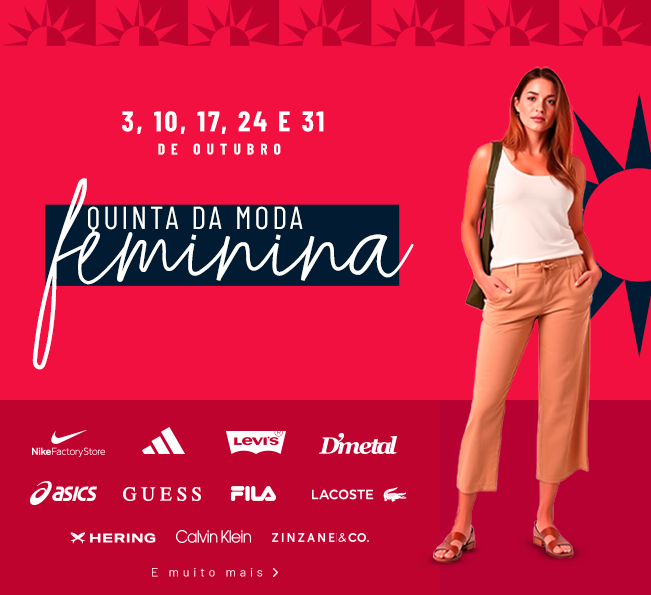 Descontos + novidades + grandes marcas = Quinta da moda feminina