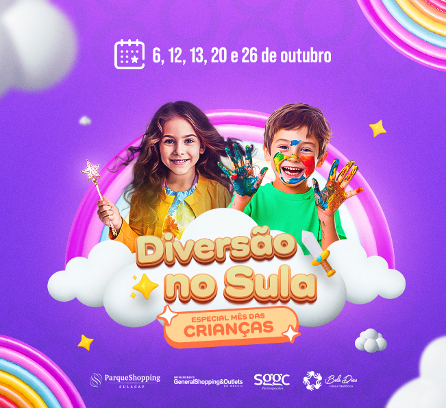 Diversão no Sula: Dia das Crianças tem programação inédita