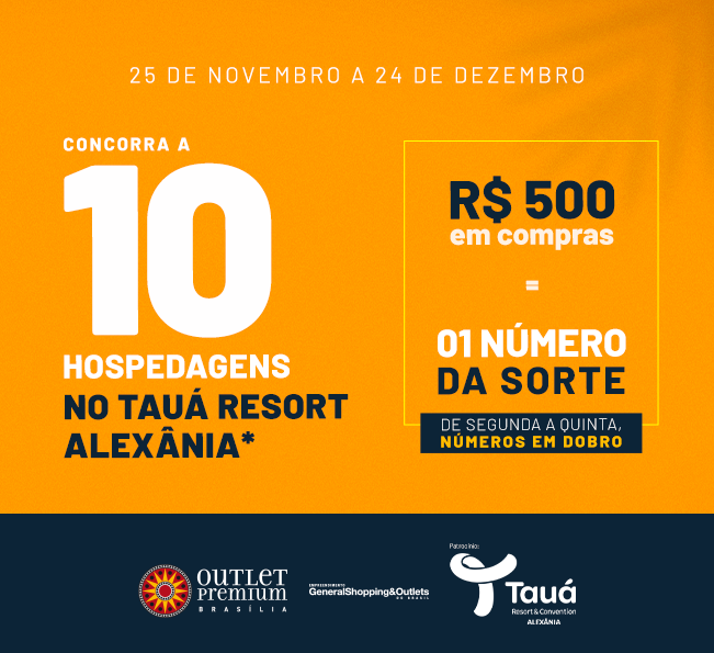 Aproveite os descontos de Natal e concorra a 10 hospedagens no Tauá Resort Alexânia