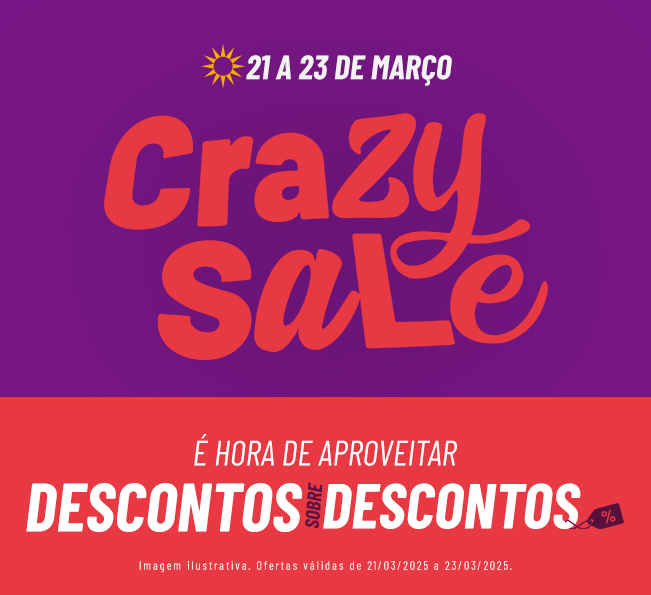 CRAZY SALE: UM FIM DE SEMANA DE DESCONTOS INSANOS