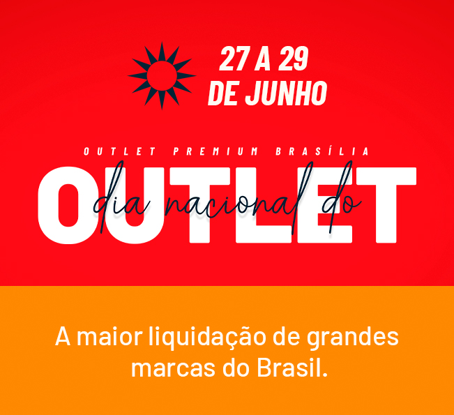 Venha celebrar a maior liquidação de grandes marcas do Brasil.