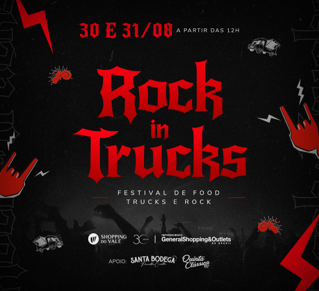 Rock In Trucks chega no Shopping do Vale nos dias 30 e 31 de agosto