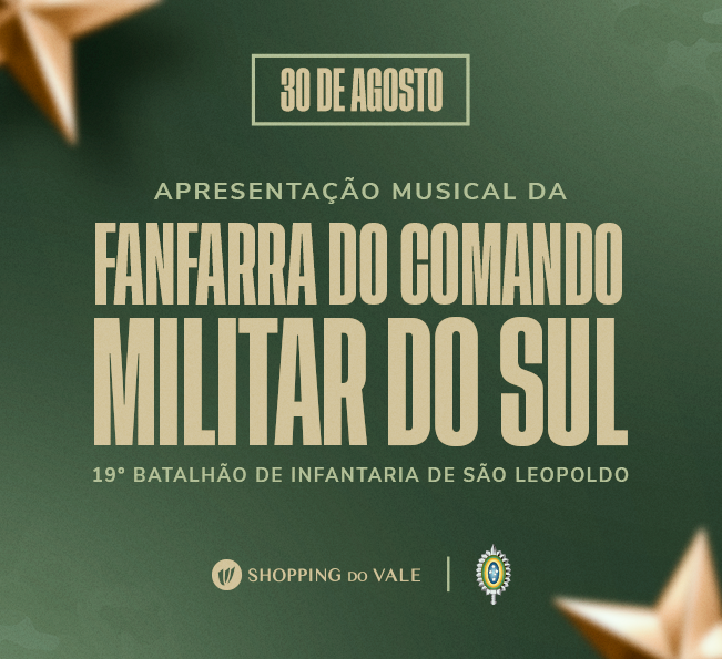 Semana da Pátria: Fanfarra do Comando Militar do Sul se apresenta no Shopping do Vale