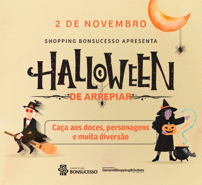 Halloween no Shopping Bonsucesso: caça aos doces, brincadeiras e muita diversão