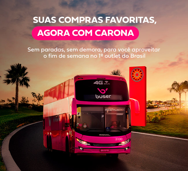 A Buser te leva diretamente ao Outlet Premium São Paulo