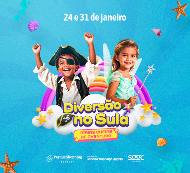 As férias ficam ainda mais animadas no Parque Shopping Sulacap