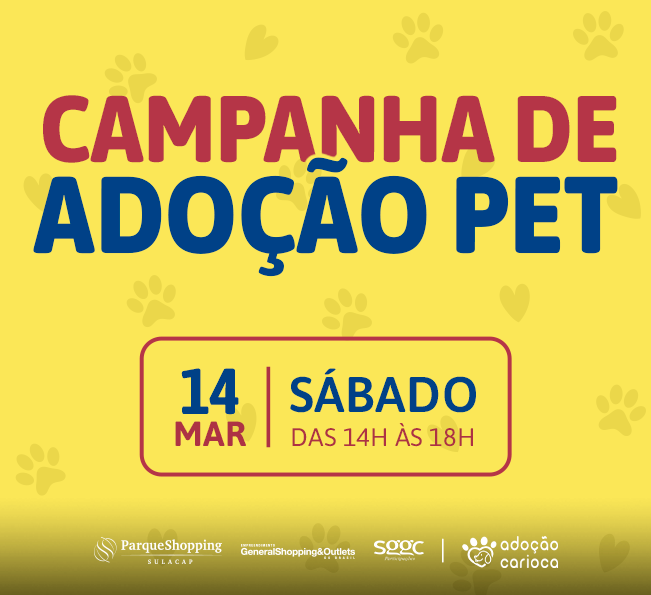 Campanha de Adoção Pet no Parque Shopping Sulacap: um passeio que pode virar família.