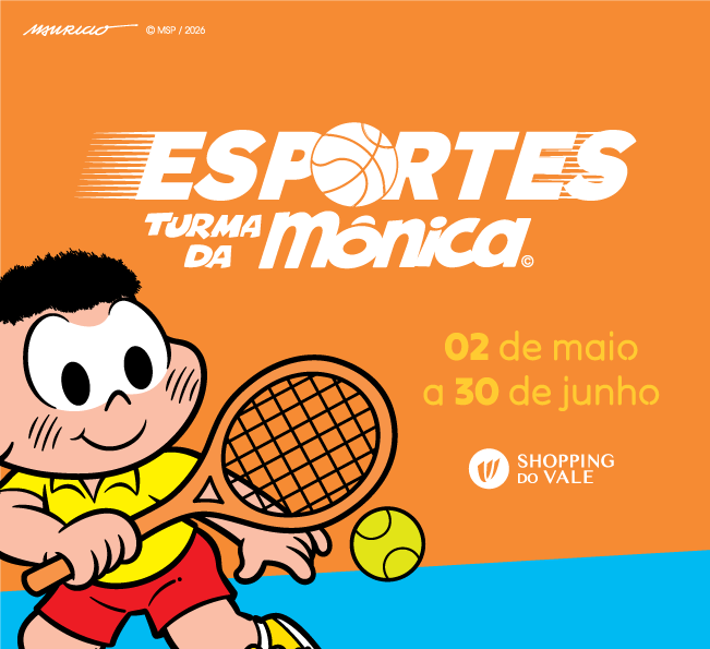 ESPORTES TURMA DA MÔNICA CHEGA AO SHOPPING DO VALE COM MUITA DIVERSÃO