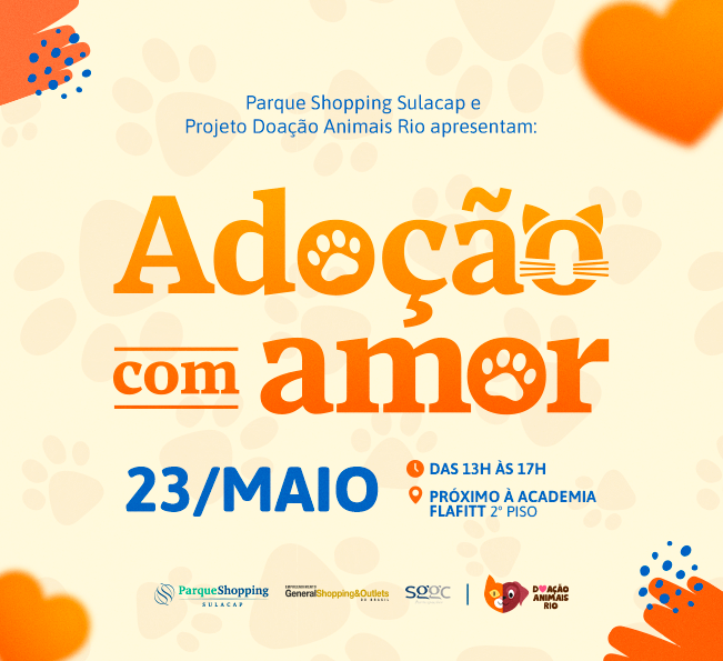 Parque Shopping Sulacap recebe campanha de adoção em parceria com o Projeto Doação Animais Rio