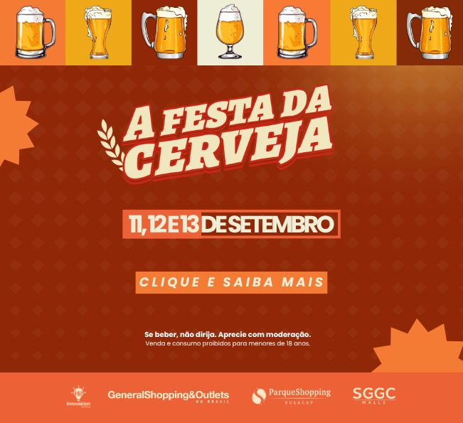 A Festa da Cerveja chega ao Parque Shopping Sulacap