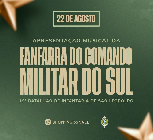 Fanfarra do Comando Militar do Sul se apresenta no Shopping do Vale