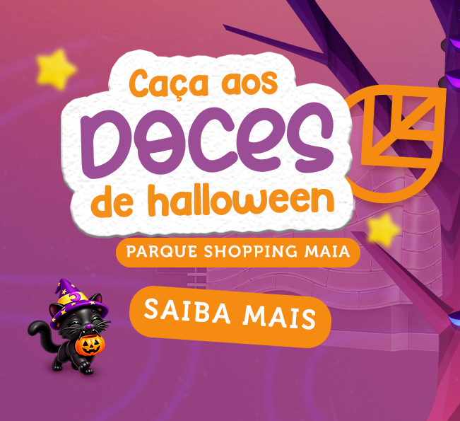Caça aos Doces de Halloween promete muita diversão no Parque Shopping Maia!