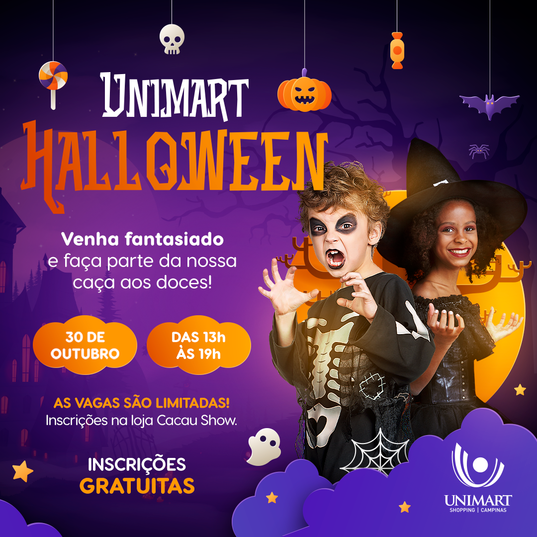 A diversão vai invadir o Unimart Shopping neste Halloween!