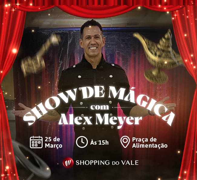 Show de mágica acontece neste sábado (25) no Shopping do Vale