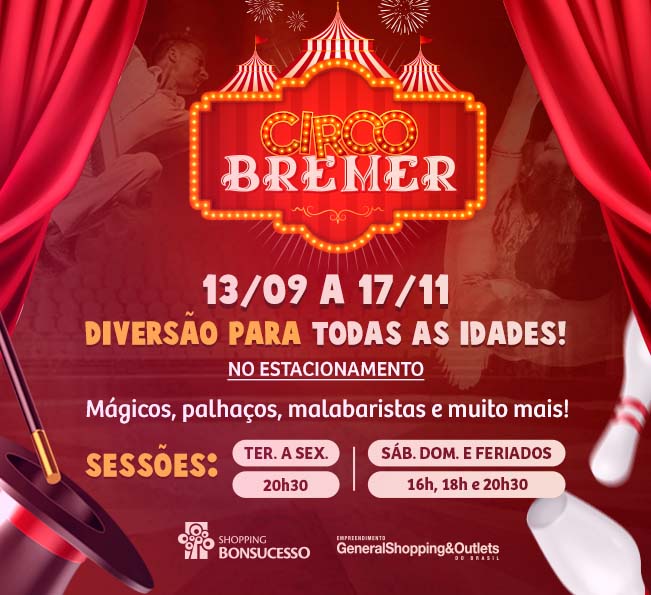 Circo Bremer tem sessões de apresentação no Shopping Bonsucesso